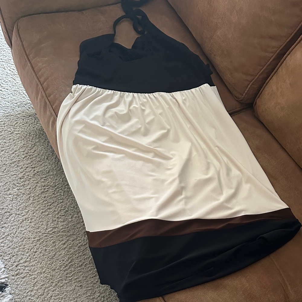Jones New York Black and White Dress
